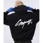 パーカー ＊新色追加「SEQUENZ（シークエンズ）」WORK AGING ZIP P/K / 古着風 シンプル ロゴ ワンポイント フルジップ パー