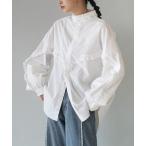 ブラウス シャツ ケープフリル ハイネックブラウス レディース