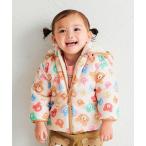ダウン アウター カラフルビーンズ 裏ボアフリース リバーシブル総柄ジャンパー キッズ 子供服 男の子 女の子