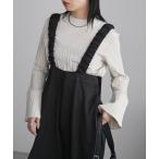 オールインワン ギャザーストラップルーズオールインワン レディース