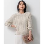 ショッピングスパンコール ニット セーター 「洗える」ルレックスケーブル スパンコール ラメニット レディース