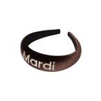 ヘアバンド HAIR BAND LOGO EMBELLISHMENT VELVET