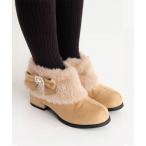 ブーツ スノーシューズ 「POMPKINS/ポプキンズ」リボン付きファーブーツ キッズ 子供 女の子