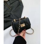 ショルダーバッグ バッグ ミニショルダーキルティングチェーンバッグ レディース