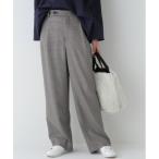 パンツ 千鳥チェックタックセミワイドパンツ レディース