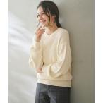 ニット セーター 「洗える」フロントケーブルポイントアンゴラブレンド ニット レディース