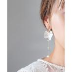 イヤリング 「Tresor」メタルフラワー淡水パール イヤリング(MA) レディース