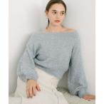 ニット セーター ラメシャギーオフショルニットプルオーバー レディース