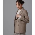 ジャケット テーラードジャケット ツイードダブルジャケット(セットアップ可) レディース