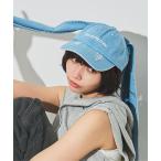 キャップ 帽子 紫外線カット レディース WEGO/うさ耳デニムキャップ レディース メンズ