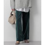 パンツ 「洗える」23区DENIM ベルベットストレッチ ワイドパンツ レディース