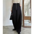 スラックス パンツ 裏起毛ハイウエストジップカーブパンツ「高身長サイズMT有り」 レディース