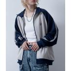 ジャージ raglan sleeves embroidery side line track jacket/ラグランスリーブ ワンポイント刺繍 サイド