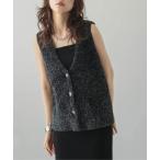 ショッピングラメ ベスト ジレ 日本製 ラメニットベスト レディース