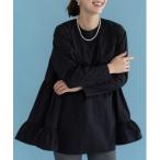 ショッピングティアード ブラウス シャツ 「定番人気ブラウス」ご自宅でお洗濯可能/日本製「SONO/ソーノ」サイドティアードブラウス レディース