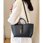 ハンドバッグ 2WAY ヴィーガンレザーサイドスリットハンドバッグ/ショルダーバッグ