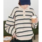  вязаный свитер [ унисекс /WEB ограничение ] мульти- окантовка вязаный Polo женский мужской 