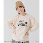 トレーナー スウェット ムーミン キャラクター フロッキープリント裏毛トレーナー メンズ レディース