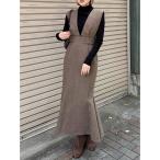 ワンピース サイドベルトマーメイドジャンパースカート