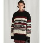 ニット セーター スラブダメージノルディックニット/Slub Damaged Nordic Knit レディース メンズ