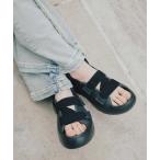 「UGG」 フラットサンダル 24.0cm ブラック レディース