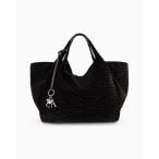 トートバッグ 「エンポリオ アルマーニ」ショッパー ベルベット オールオーバーモノグラム オーバーサイズ レディース