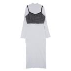 ショッピングニットワンピース ワンピース チュールビスチェセットニットワンピース