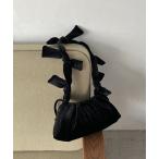 ショルダーバッグ バッグ ベロアリボンバッグ レディース