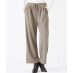 パンツ 裏ベロアコーデュロイワイドパンツ６０丈 レディース