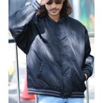 スタジャン NYLON STUDIUM JACKET/スラッシャー五芒星ペンタグラムパターンリラックスサイジングスタジャン メンズ レディース