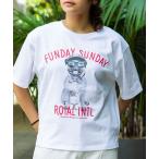 tシャツ DESIGN TEE/ROIAL(ロイアル)フロントプリントデザインTシャツ レディース メンズ