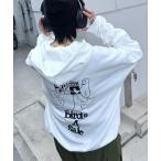 パーカー 「MARK GONZALES / マークゴンザレス」別注 ビッグシルエット イラストバックプリント プルオーバーパーカー フーディー カット