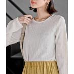 tシャツ シャイニージャガードカットソー レディース