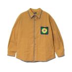 シャツ ネル起毛カギ針編みポケットシャツ メンズ レディース