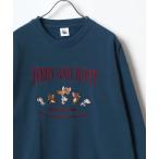 トレーナー スウェット Tom and Jerry/トムとジェリー 裏起毛 キャラクター刺繍 オーバーサイズ スウェット トレーナー レディース