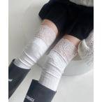 靴下 lace knee high socks レディース