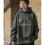 パーカー ヴィンテージライクケミカルウォッシュ ゲームハイネックパーカー メンズ レディース