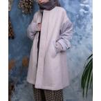  пальто жакет [Nora Lily]Quilting Sleeve Collar-less BZ(UNISEX) мужской женский 