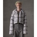 ダウンジャケット ダウン 「GRANCY」Printed Short Real Down / プリントショートリアルダウン メンズ レディース
