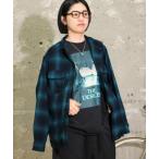 シャツ TOWNCRAFT / タウンクラフト 50S W-FLAP LOOP COLLAR SHIRTS オープンカラー オンブレチェックシャツ フ