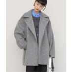 ショッピングウール コート アウター 「NOGLE/ノグル」ウールモヘアシャギーミドルオーバーコート レディース