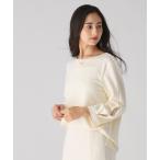 tシャツ 「洗える/日本製」袖レースプルオーバージャージ レディース