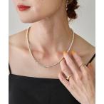 ネックレス 「HASHIBAMI」天然石 シルバー 45cm ネックレス 円盤型 レディース