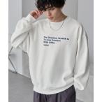 トレーナー スウェット メッセージグラフィックオーバーサイズスウェット メンズ レディース