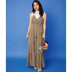 ワンピース 「INDESIGN」モノトーンフラワー キャミワンピース