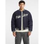 ショッピングスタジャン スタジャン GUESS JEANS SCRIPT Patch Varsity Jacket ジャケット アウター メンズ