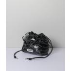 ショッピングエナメルバッグ ショルダーバッグ バッグ 「OUTDOOR」 ENAMEL Ribbon Drowsting Bag レディース