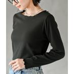 ショッピングカットソー tシャツ 起毛リブメロークルーネックカットソー レディース