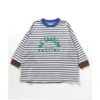 tシャツ 「WEB限定・ジュニア」リンガー長袖Tシャツ キッズ 子供服 男の子 女の子