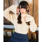 ショッピングレトロ ニット セーター 「クティールとレトロ」フレアスリーブリブメロータートル レディース